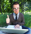 A man in glasses