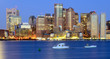 Boston Financial District Cityscape from across Boston Harbor