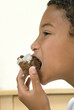 Boy eating cake