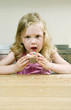 Girl eating cake