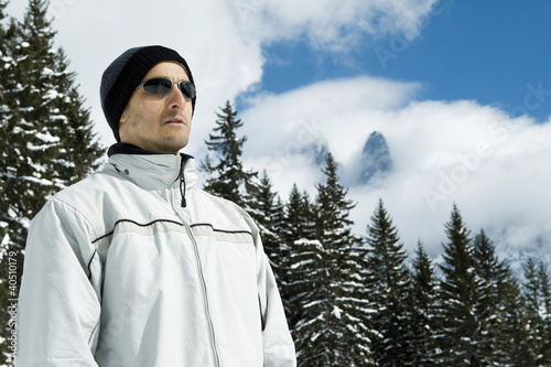 Photo: A man in winter clothing A man in winter clothing