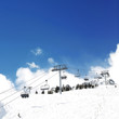 Chair lift at ski resort