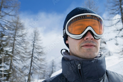 Photo: Man wearing goggles Man wearing goggles