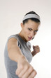 Woman punching