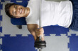 Man lifting barbell