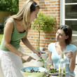 Women having meal together