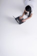 Woman using the laptop