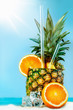 Pineapple with oranges and tubules