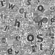Abstract newspaper's art letters