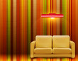 vector retro room with a sofa and a lamp vector retro room with a sofa and a lamp