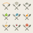 Set of restaurant icons