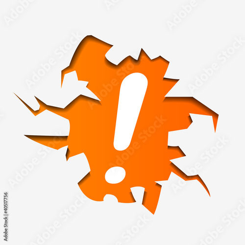 Vektor: Abstract Illustration of exclamation Mark in hole Abstract Illustration of exclamation Mark in hole