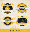 Vector: Vintage Music Labels. (actual download without sample text) Vintage Music Labels. (actual download without sample text)