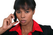 Concerned businesswoman