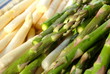 Cooking White and Green Asparagus Spears