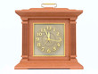 Isolated OLd-Fashioned Wooden Clock