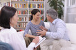 Photo: couple consults talking to psychologist couple consults talking to psychologist
