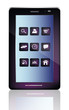 Black abstract tablet pc on white background Black abstract tablet pc on white background