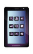 Black abstract tablet pc on white background Black abstract tablet pc on white background