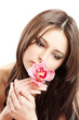 beautiful girl with orchid beautiful girl with orchid
