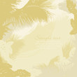 decorative frame of leaves of tropical trees