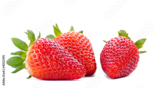 Photo: Three strawberries Three strawberries