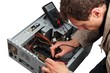 PC Techniker mit Kopf_ FREIGESTELLT