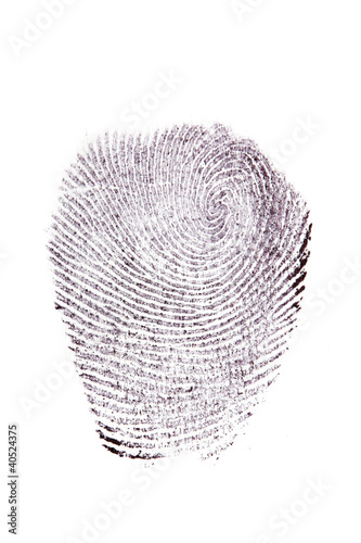 Photo: Fingerprint isolated on white Fingerprint isolated on white
