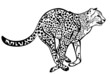 running cheetah fine vector illustration