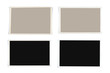 Photo: Set of four old, blank picture on white background Set of four old, blank picture on white background