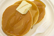 Close view pancakes on plate
