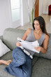 Woman reading the paper