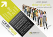 Template with business people standing in a line
