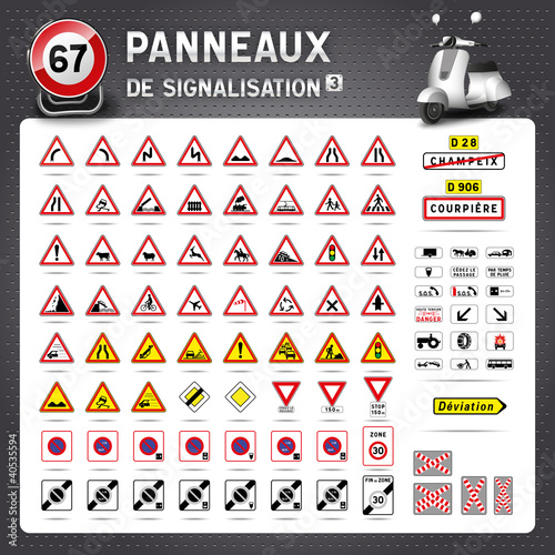 Vector: Panneaux de signalisation routière #3 Panneaux de signalisation routière #3