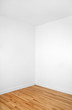 Empty corner of a room with wooden floor Empty corner of a room with wooden floor