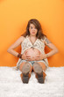 Photo: Pregnant Woman With Contractions Pregnant Woman With Contractions