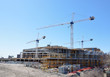 construction site with cranes