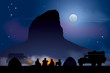 Bivouac au désert - Clair de lune Bivouac au désert - Clair de lune