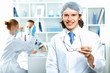 Young scientists working in laboratory
