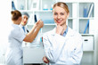 Young scientists working in laboratory