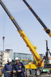 building machinery and workers, construction machinery