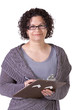 Beautiful Hispanic Woman With a Clipboard Beautiful Hispanic Woman With a Clipboard
