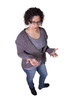 Beautiful Girl Standing Up With her Hand Open Beautiful Girl Standing Up With her Hand Open