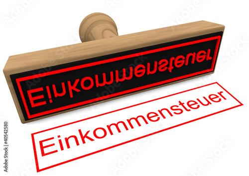 Illustration: Stempel "Einkommensteuer" Stempel "Einkommensteuer"