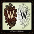capitals and initials in the rococo style hand-made