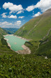 Kaprun Dam, lake and Alps