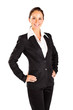 happy young business half length portrait