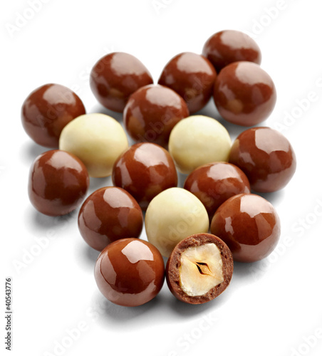 Photo: chocolate candy with nut sweet bonbon chocolate candy with nut sweet bonbon