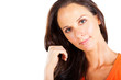 pretty middle aged woman closeup portrait