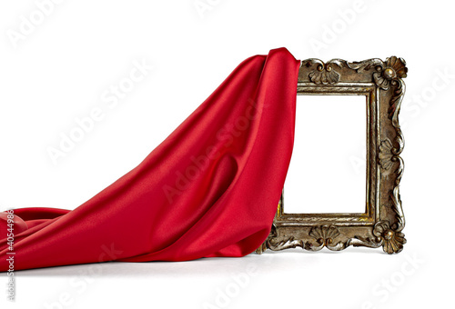 Photo: wooden frame and silk cover wooden frame and silk cover